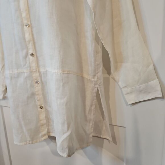 Artisan NY 100% Linen Top/Jacket sz M oversized - Picture 4 of 8